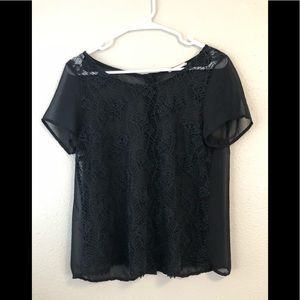 Black Lace with bottoms crop top